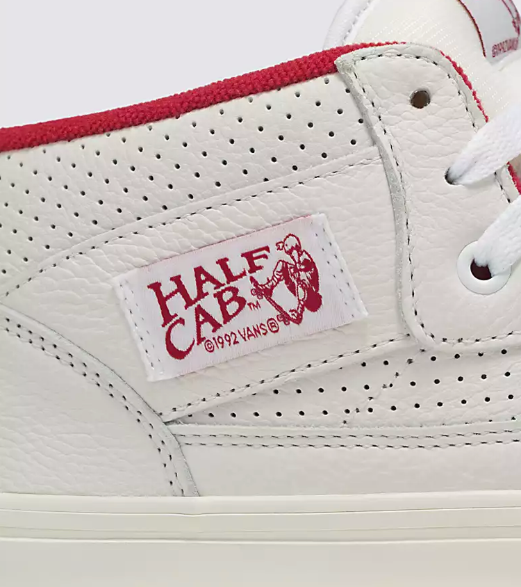 Vans half cab pro black white red on sale