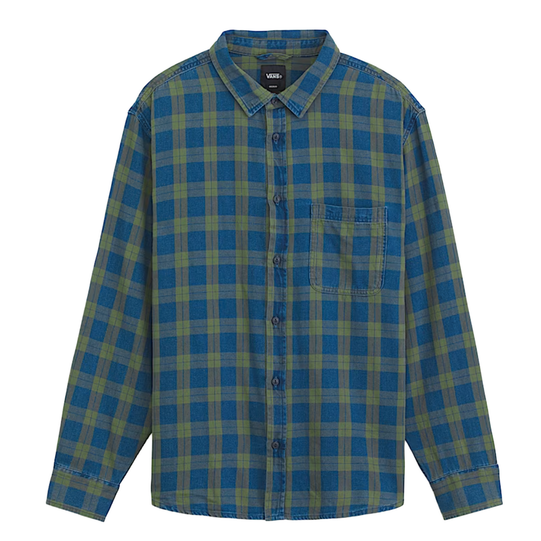 Vans Lawson Long Sleeve Shirt (Indigo/ Green)