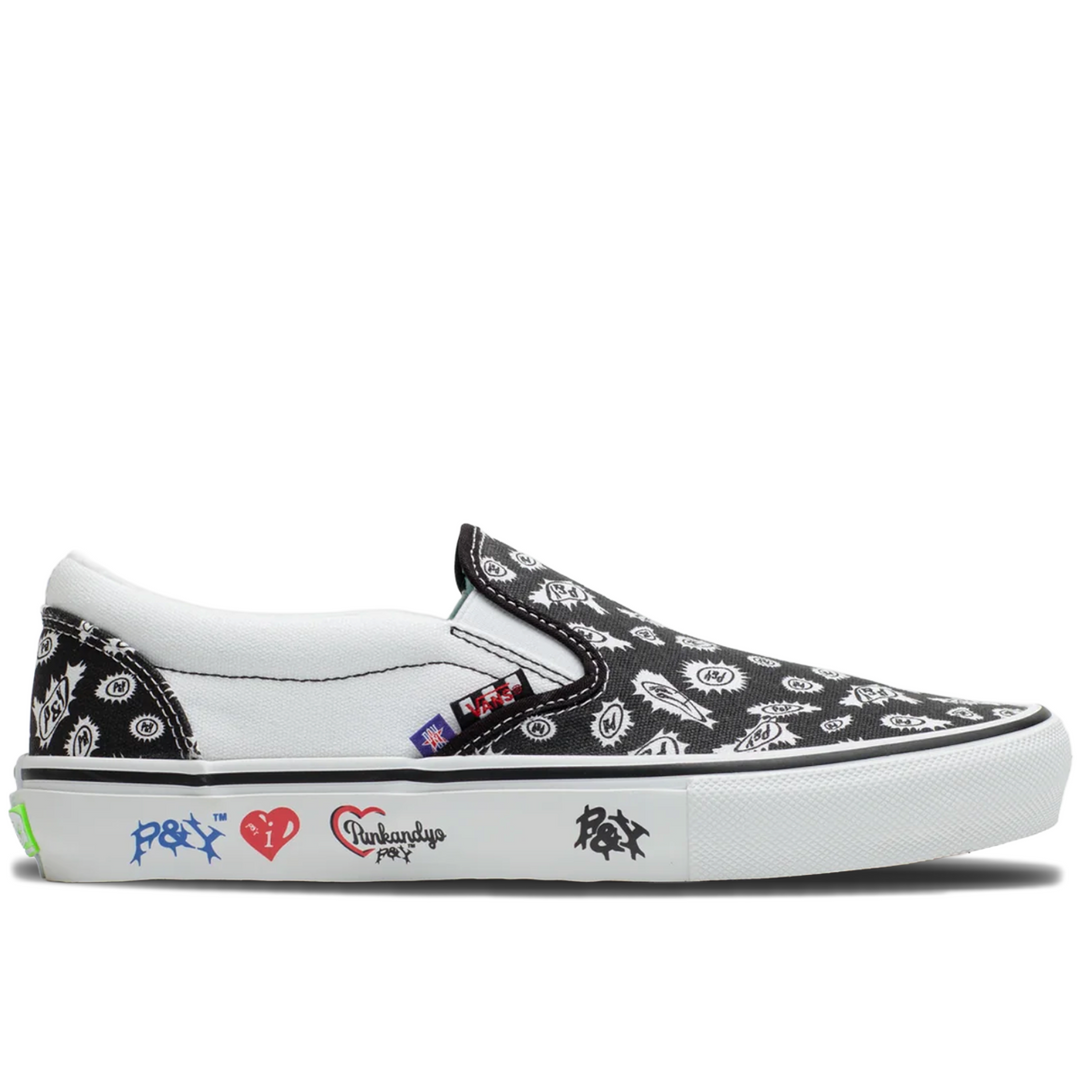 Vans x PUNKNYO Skate Slip On (Black/White)