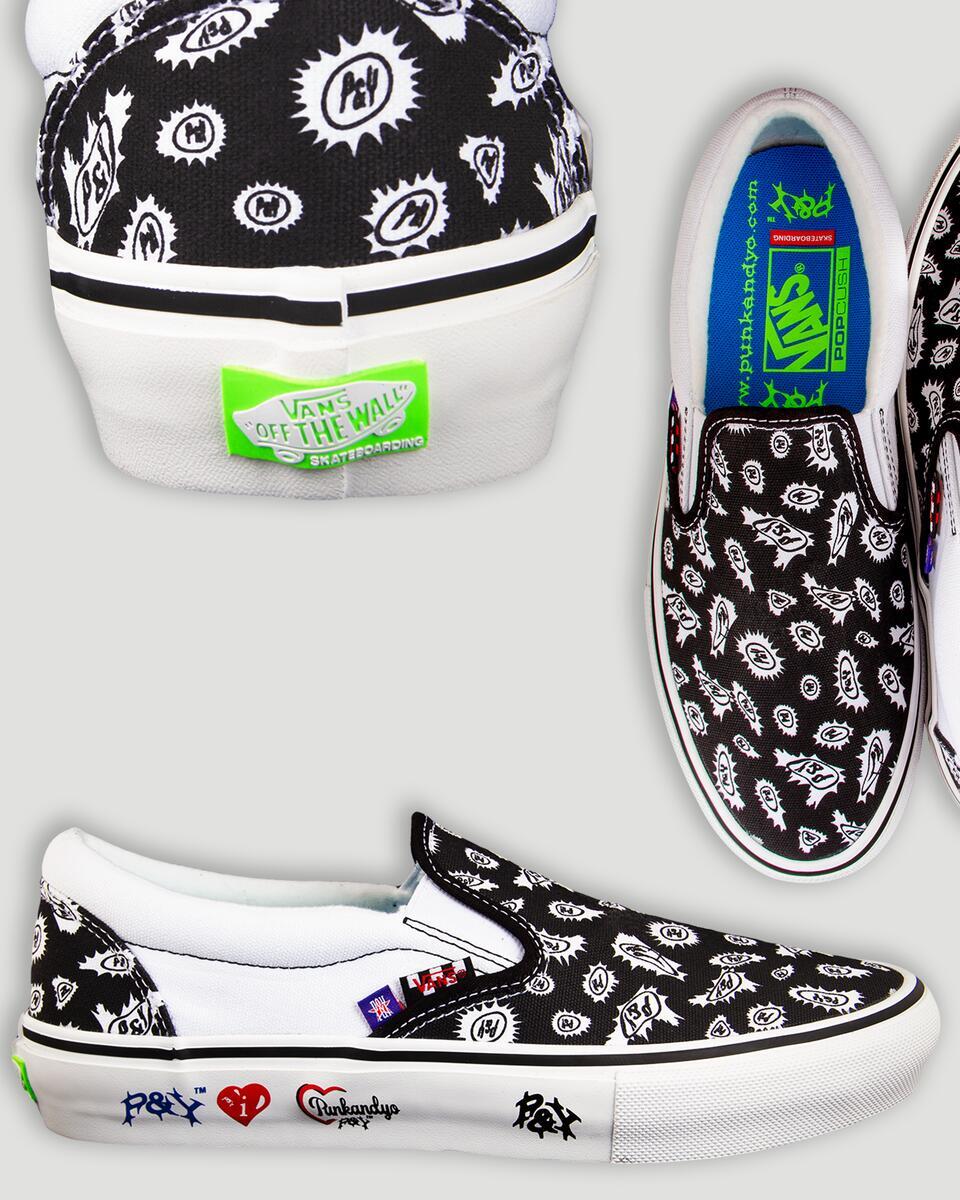Vans x PUNKNYO Skate Slip On (Black/White)