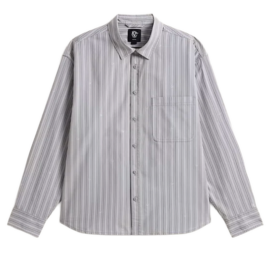 Vans x Rowan Striped Long Sleeve Button up (Light Gray)