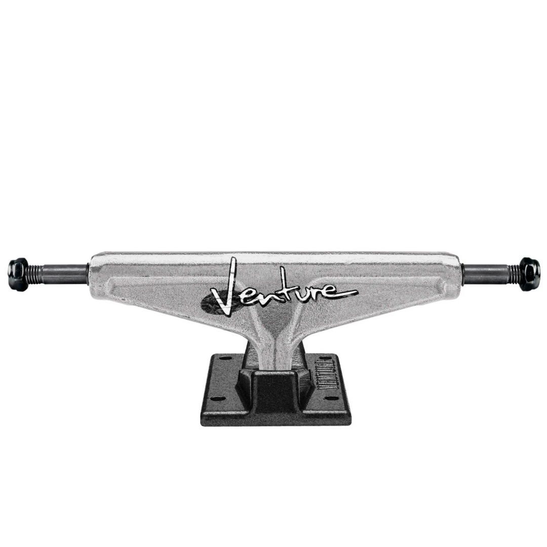 Skateboard truck with 'Venture' logo on a white background