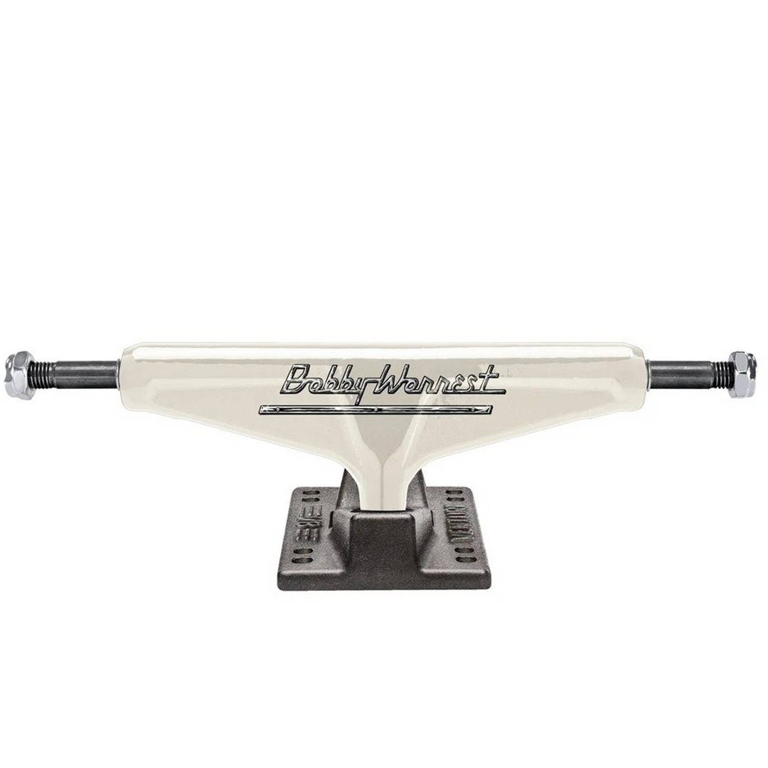 white truck with bobby worrest graphics