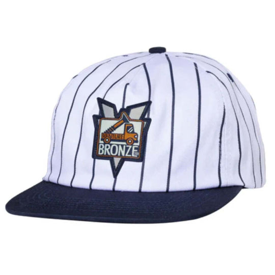 Venture X Bronze Pinstripe Snapback (White/Navy)