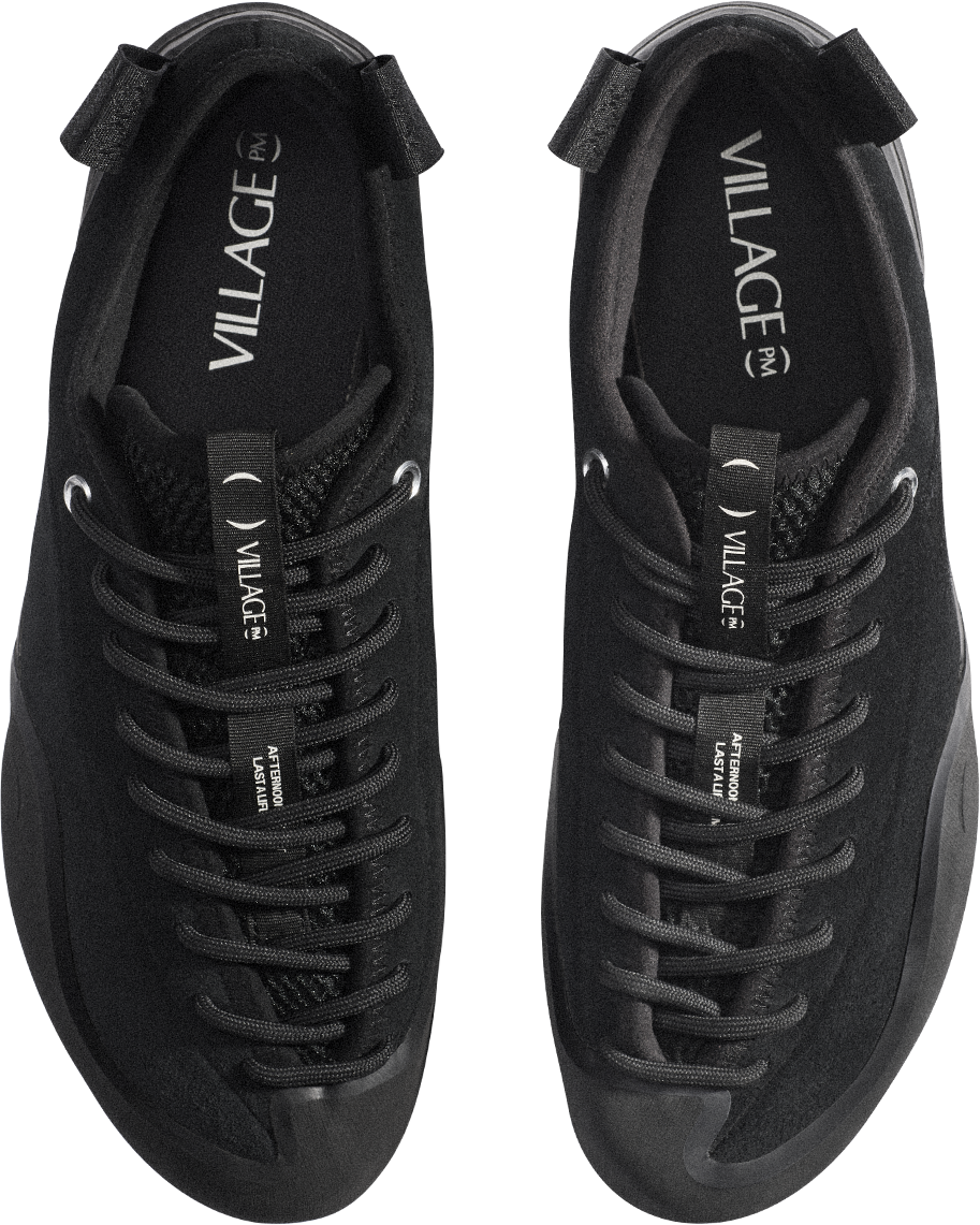 Black sneakers with &