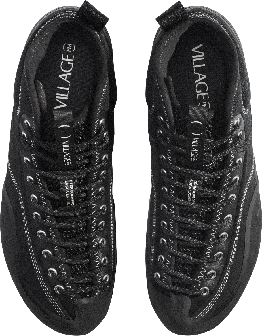 Black sneakers with &