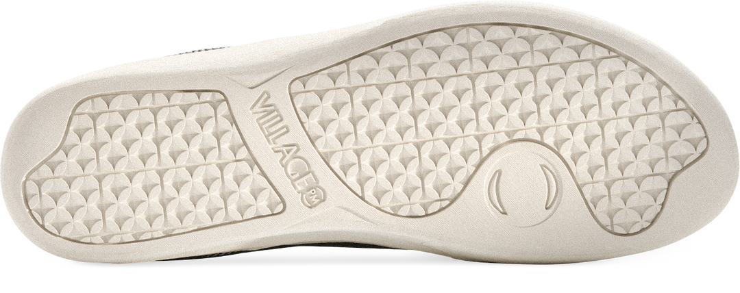 Close-up of a white shoe sole with &
