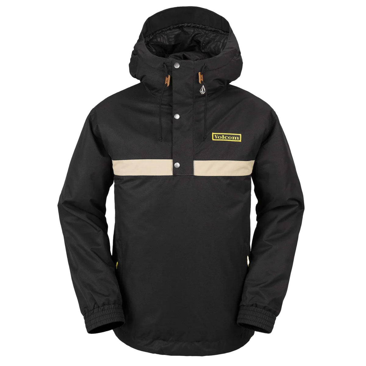Volcom Longo Mens Pullover Snow Jacket (Black)