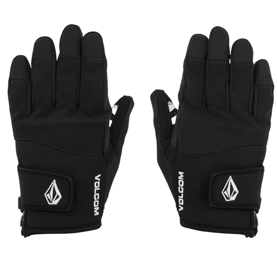 Black gloves with Volcom logo 