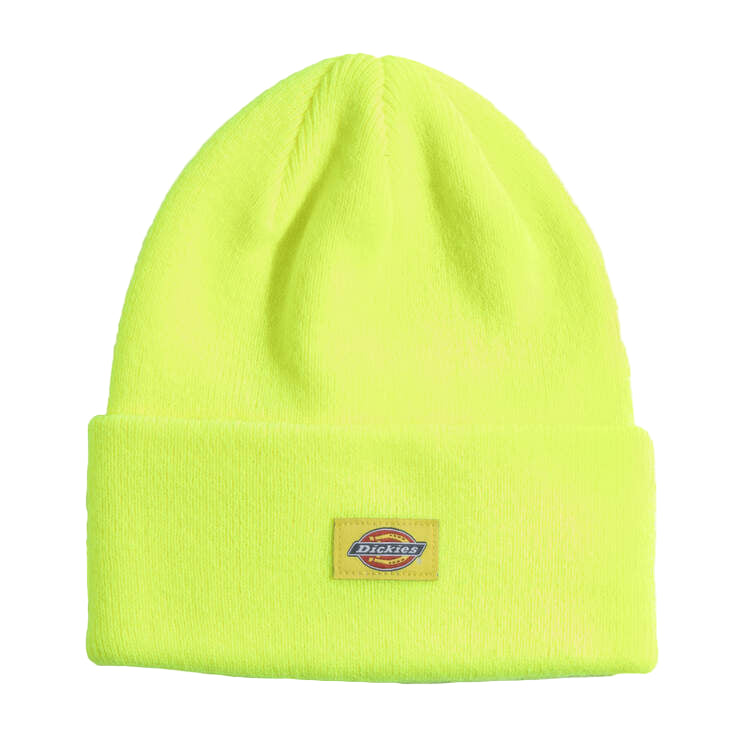 Dickies Knit Tall Cuffed Beanie (Neon Yellow)