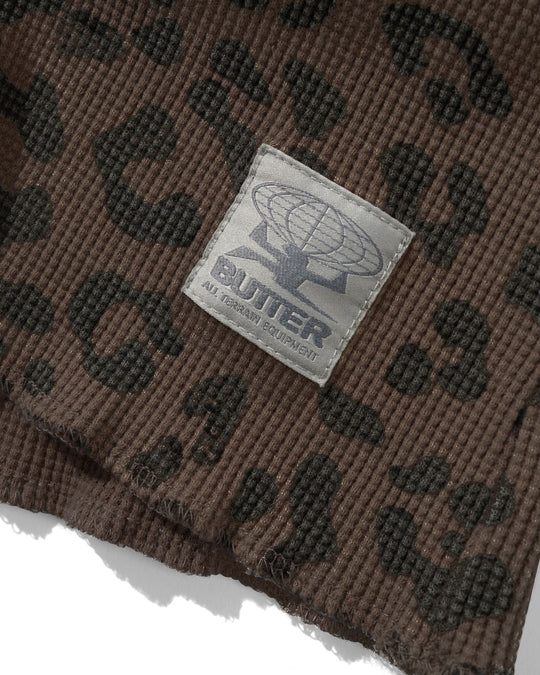 Butter Goods Waffle L/S Top (Leopard)