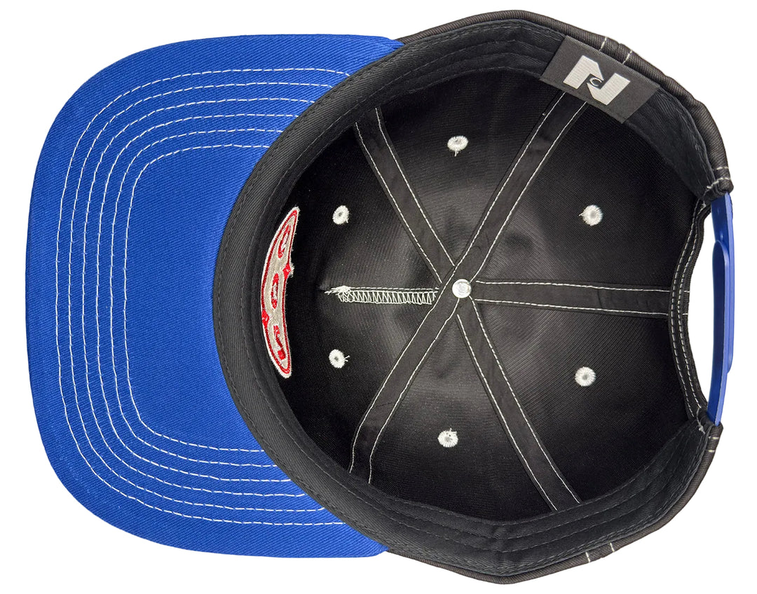Nocturnal 'Chrome' Snapback Hat (Black/Blue)