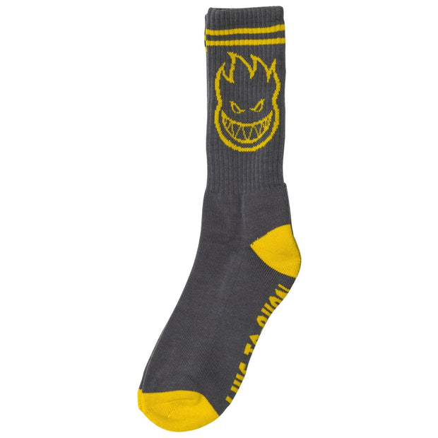 Spitfire Bighead Sock (Charcoal/Yellow)
