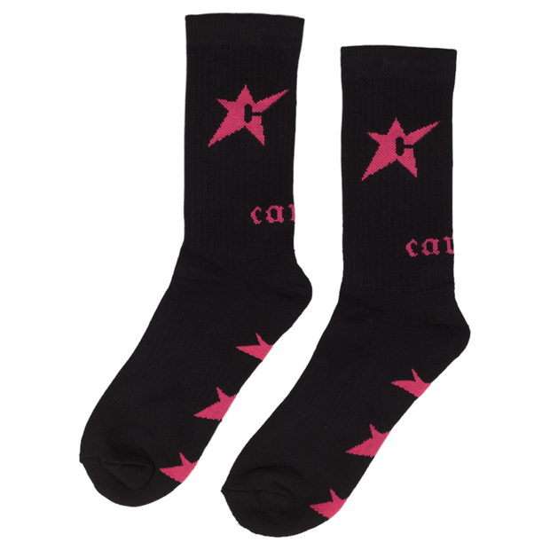 Carpet C-Star Socks (Black/Pink)