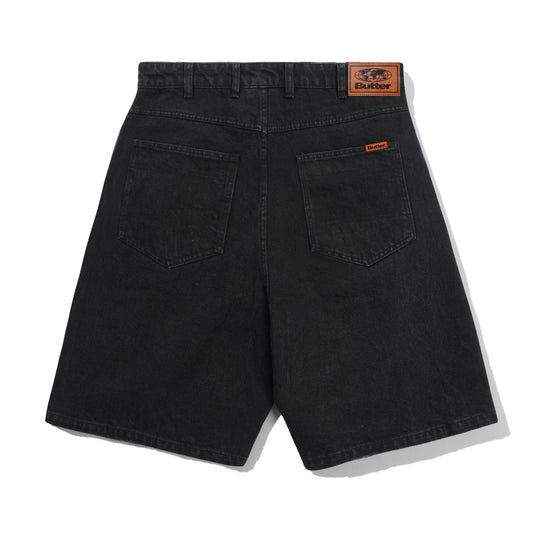 Butter Goods Baggy Denim Shorts (Flat Black)