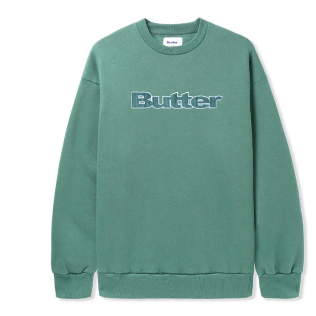Butter Goods Cord Logo Crewneck Sweatshirt (Jungle Wood)