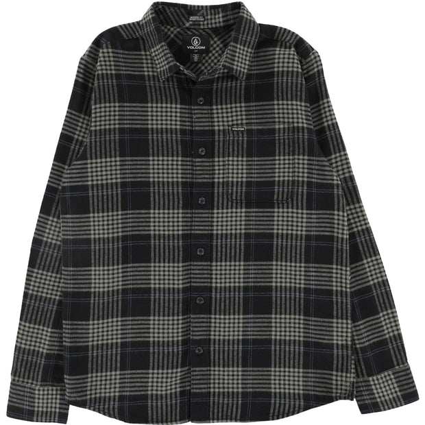 Volcom Caden Plaid L/S Shirt (Black/Green)