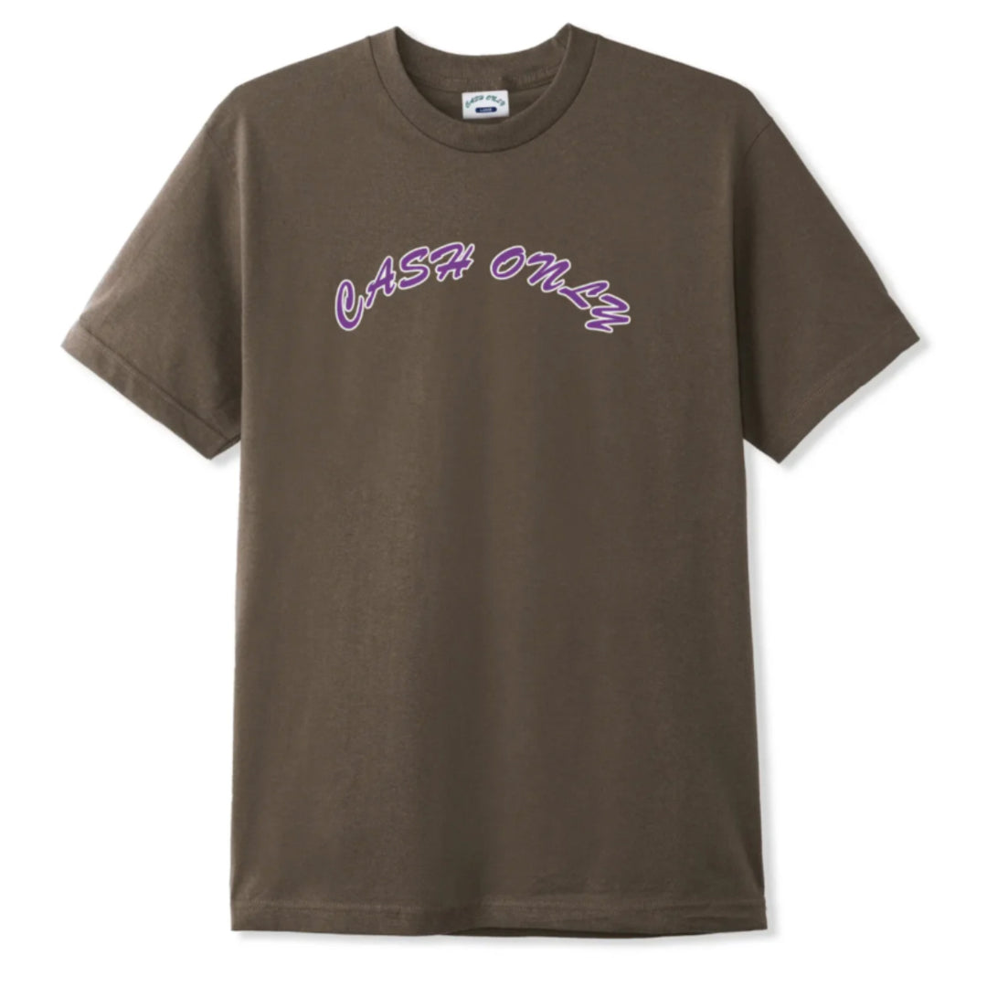 Cash Only Logo Tee (Brown)