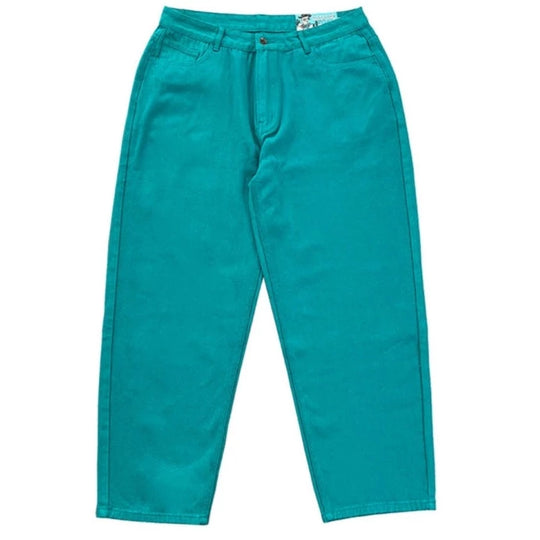 Damage Orange Tab Jeans (Teal)