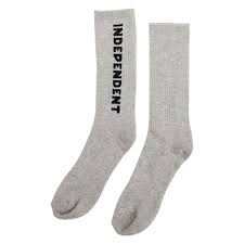 Independent Baseline Mid Crew Socks (Grey Heather)