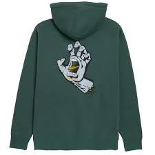 Santa Cruz Screaming Hand Hoodie (Alpine Green/Grey/Gold)