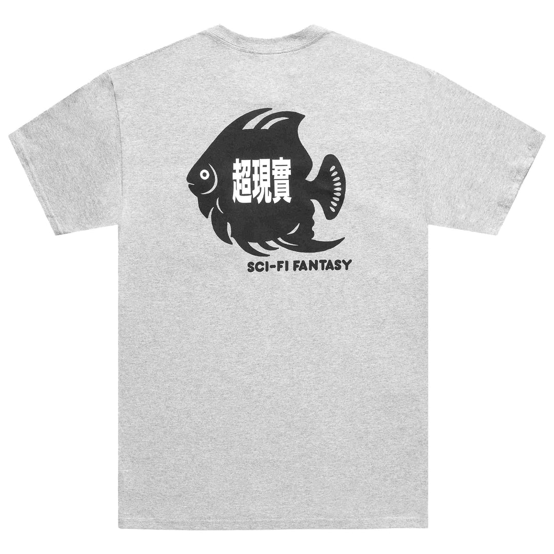 Sci-Fi Fantasy Fish Pocket Tee (Heather Grey)