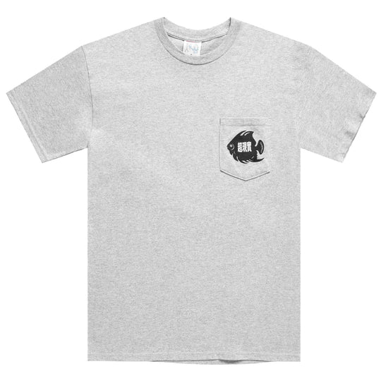 Sci-Fi Fantasy Fish Pocket Tee (Heather Grey)