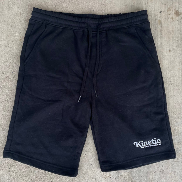 Kinetic Embroidered Logo Sweat Shorts (Black)
