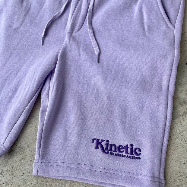 Kinetic Embroidered Logo Sweat Shorts (Lavender)