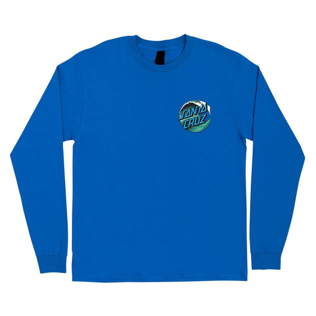 Santa Cruz Wave Dot Youth Long-sleeved T-Shirt (Royal)