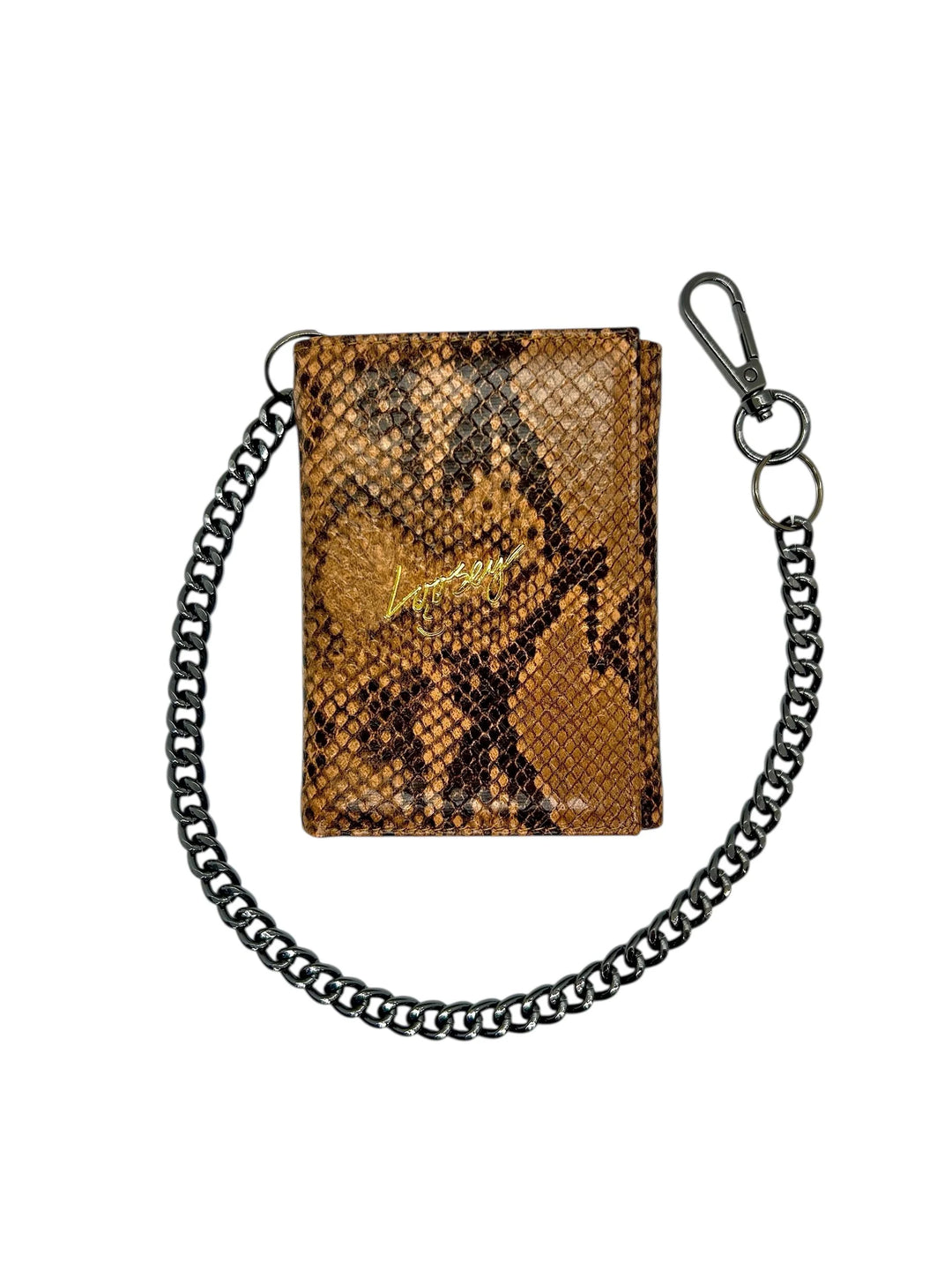 Loosey Belts Snake Skin Chain Gang Wallet (Brown)