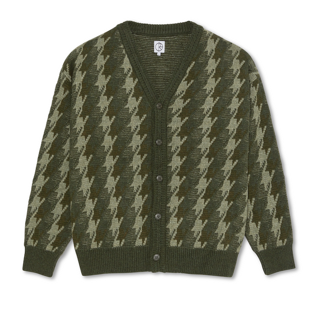 Polar Louis Cardigan Houndstooth (Green)