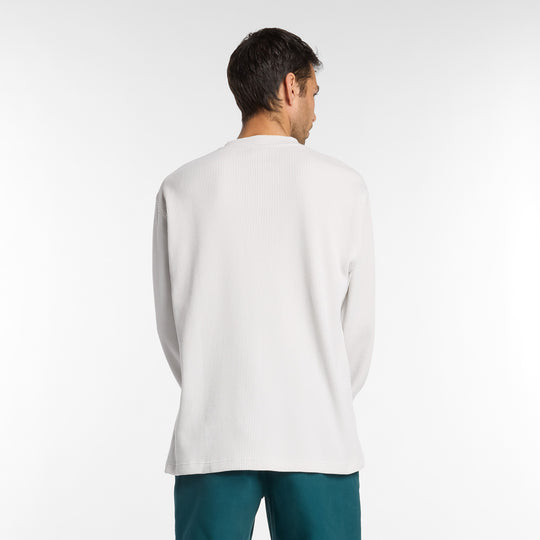 New Balance Numeric Waffle Knit Long Sleeve Henley (Oatmeal)