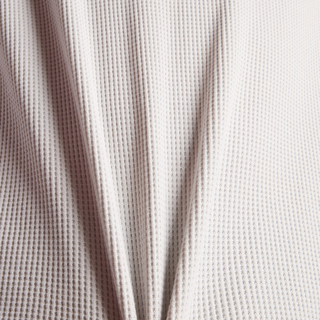 New Balance Numeric Waffle Knit Long Sleeve Henley (Oatmeal)