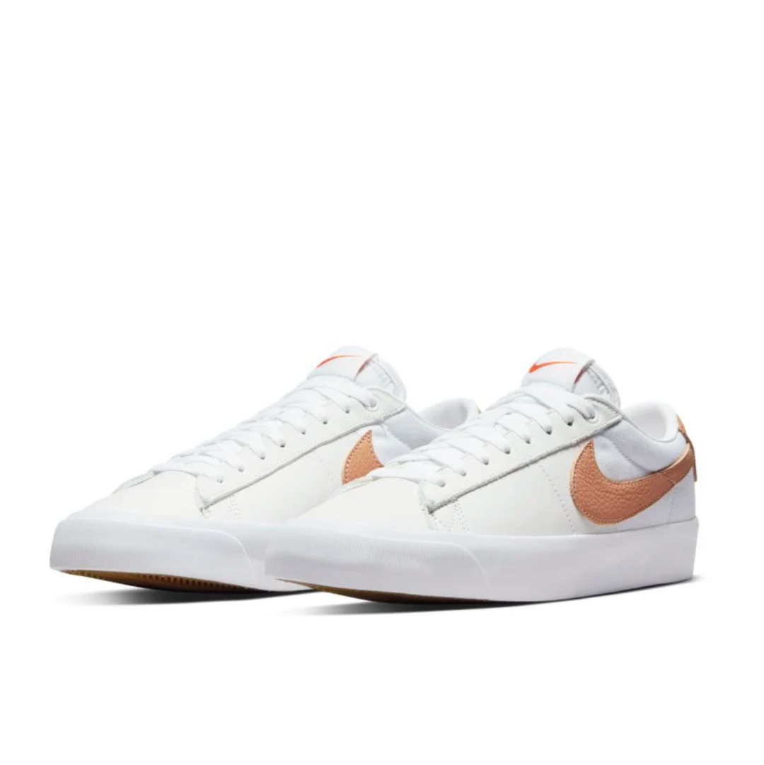 white cognac leather swoosh