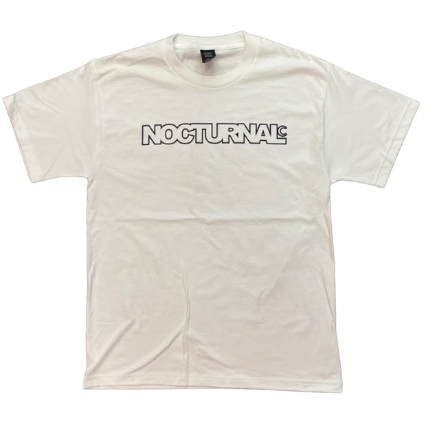Nocturnal Classic Logo Tee (White/Black)