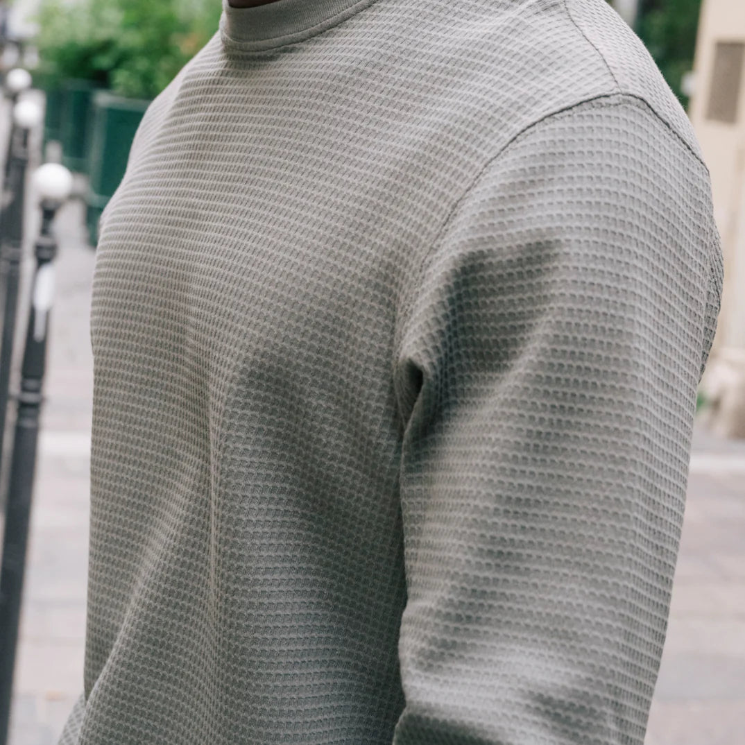 Unless Waffle Long Sleeve Shirt (Olive)