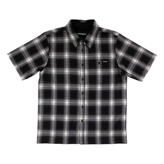Independent Belmont S/S Flannel Top (Black/Smoke)