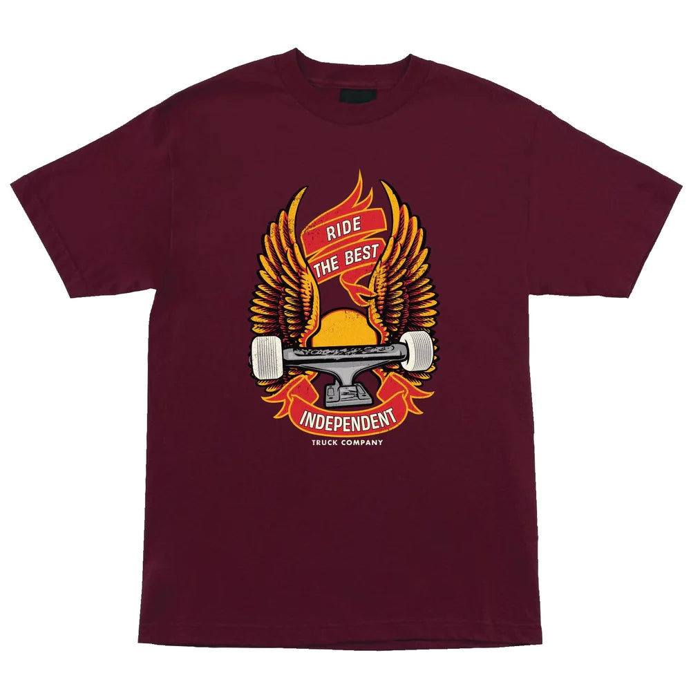 Independent Ride Free Tee (Maroon)