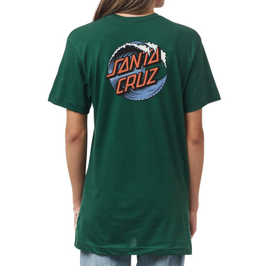 Santa Cruz Women's Wave Dot Relaxed Tee (Forest)