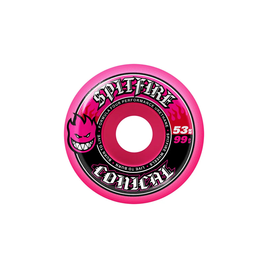Spitfire F4 99D Conical Pink Wheels (53mm)