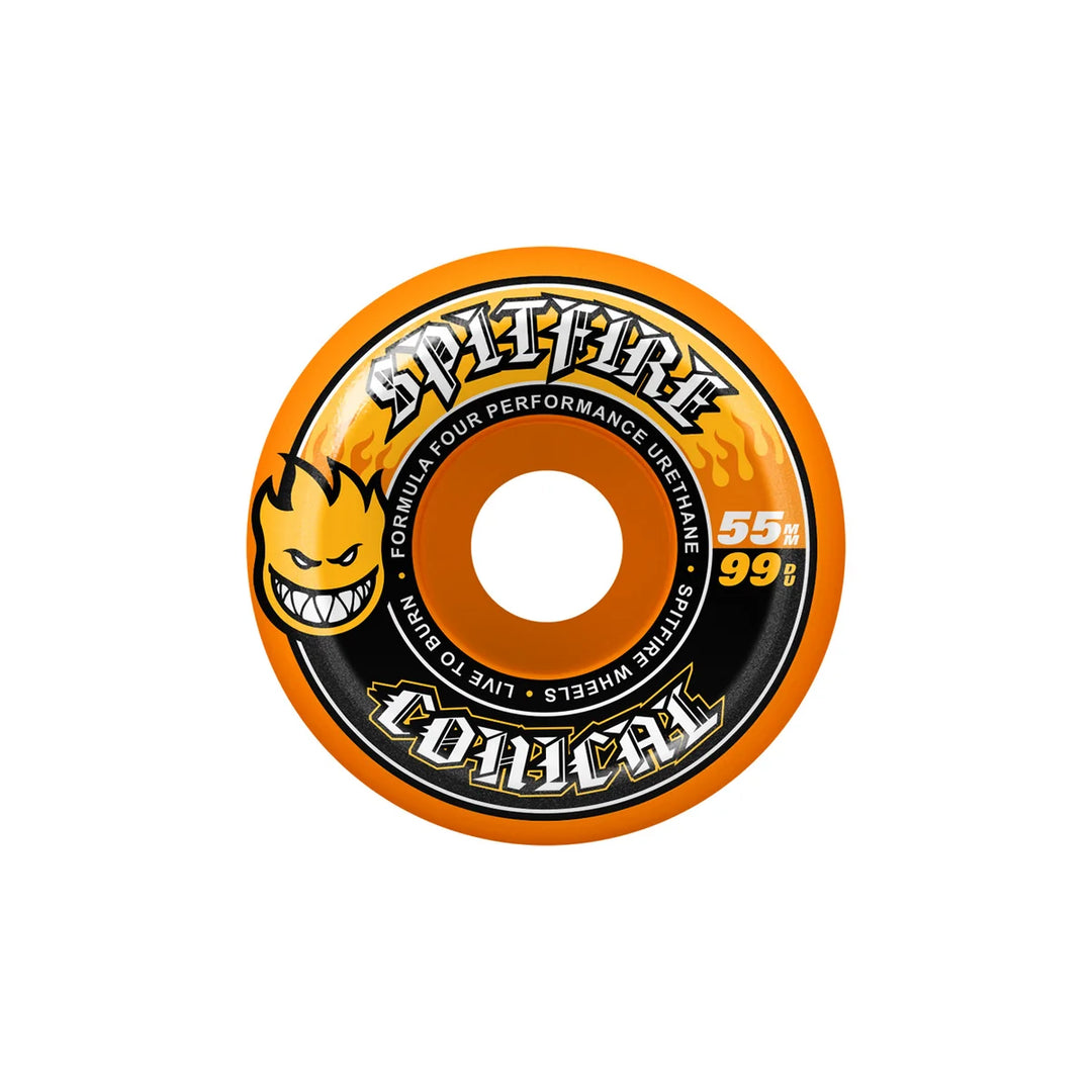 Spitfire F4 99D Conical Orange Wheels (55mm)