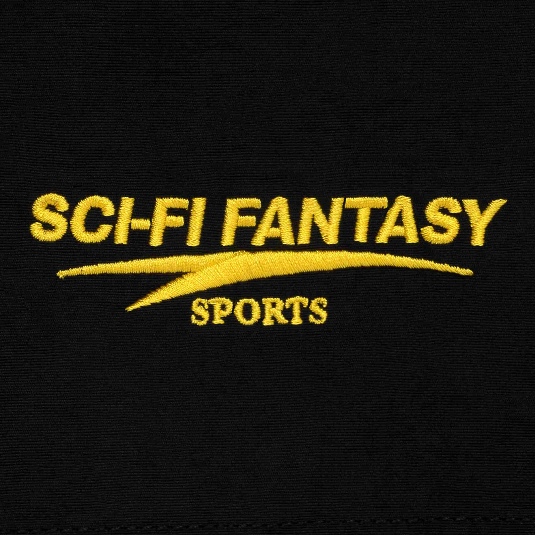 Sci-Fi Fantasy Woven Trim Shorts (Black)