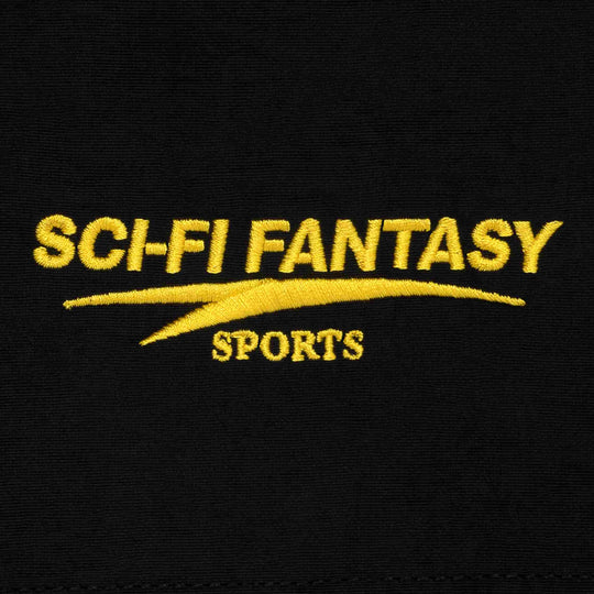 Sci-Fi Fantasy Woven Trim Shorts (Black)