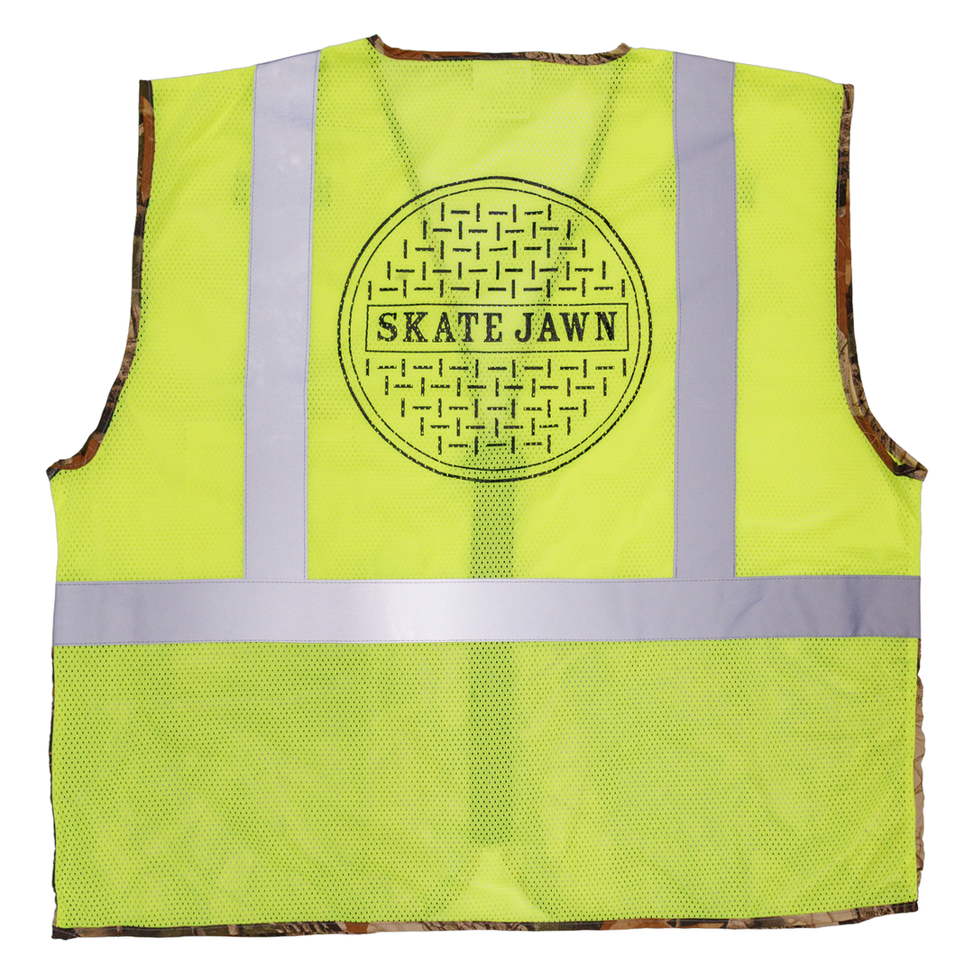 Skate Jawn Sewer Cap Hi-Viz-Camo Safety Vest