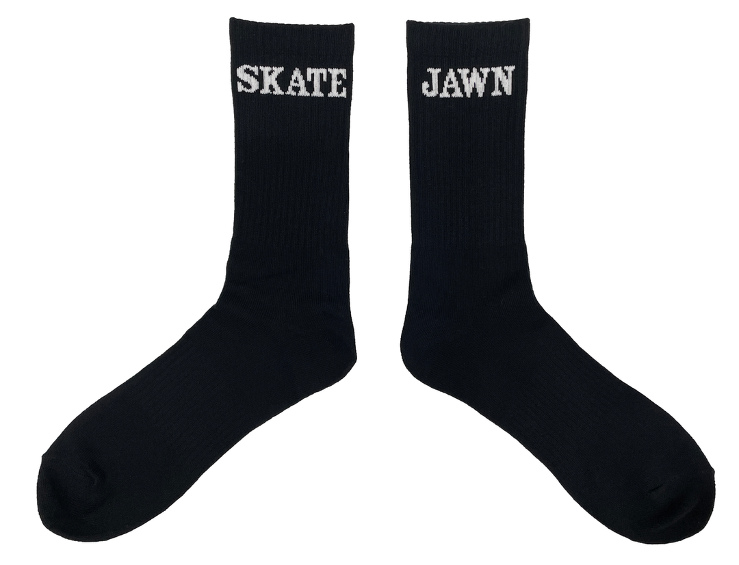 Skate Jawn Cover Font Socks (Black)
