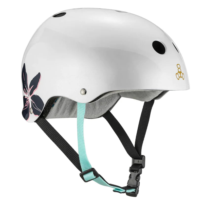 Triple 8 The Certified Sweatsaver Helmet (Floral Pearl)