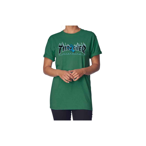 Santa Cruz x Thrasher Screaming Flame Logo Relaxed Premium Women T-Shirt