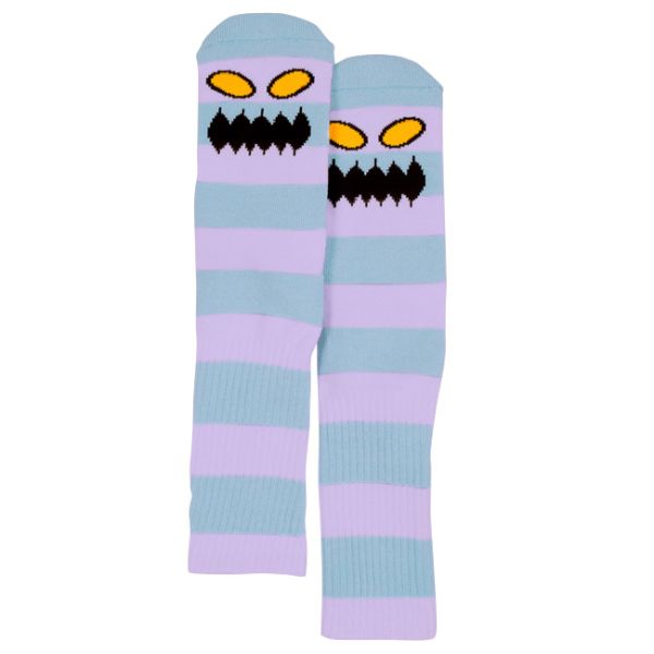 Toy Machine Monster Big Stripe Crew Sock (Lavender/Blue)