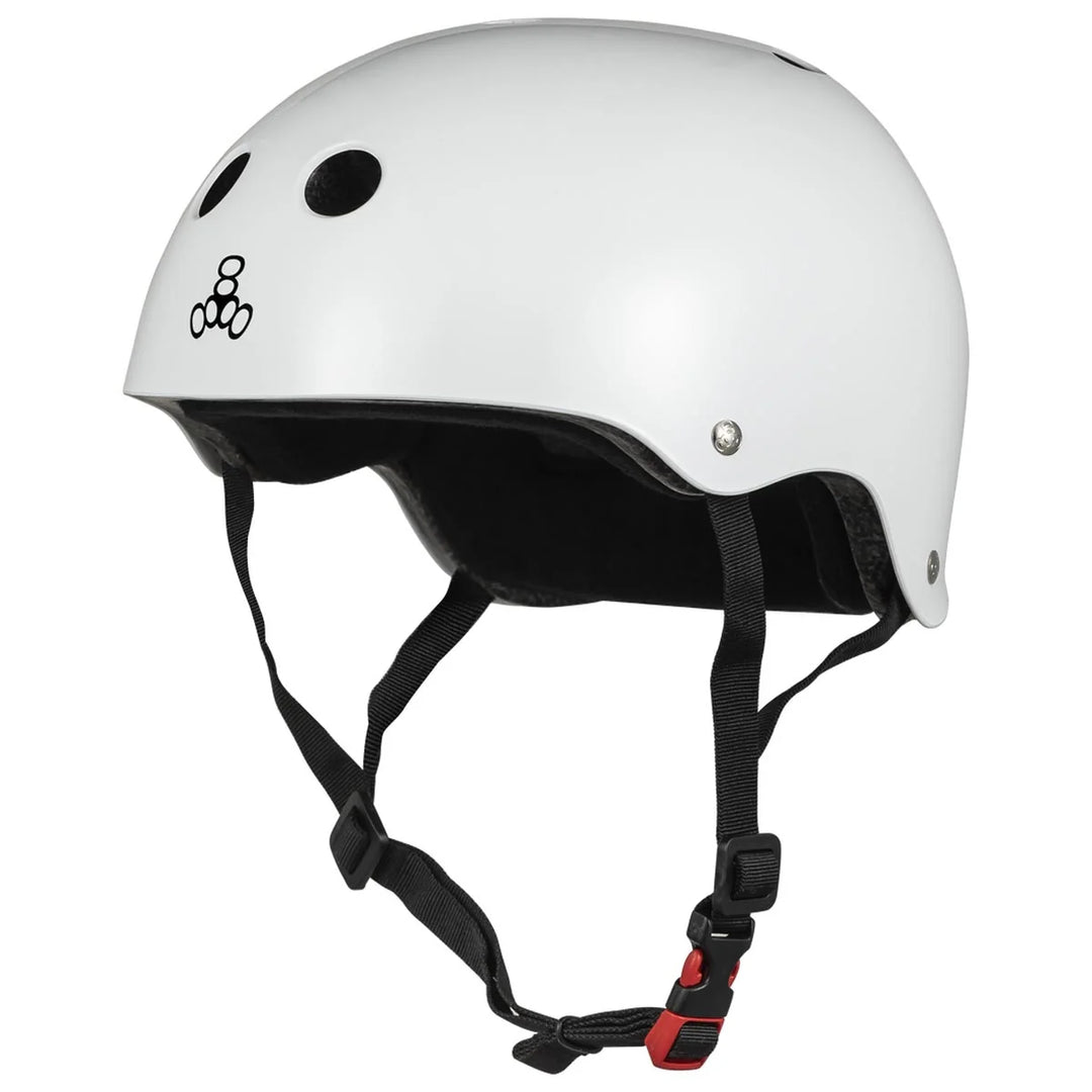Triple 8 Certified SweatSaver Helmet (White/Glossy)